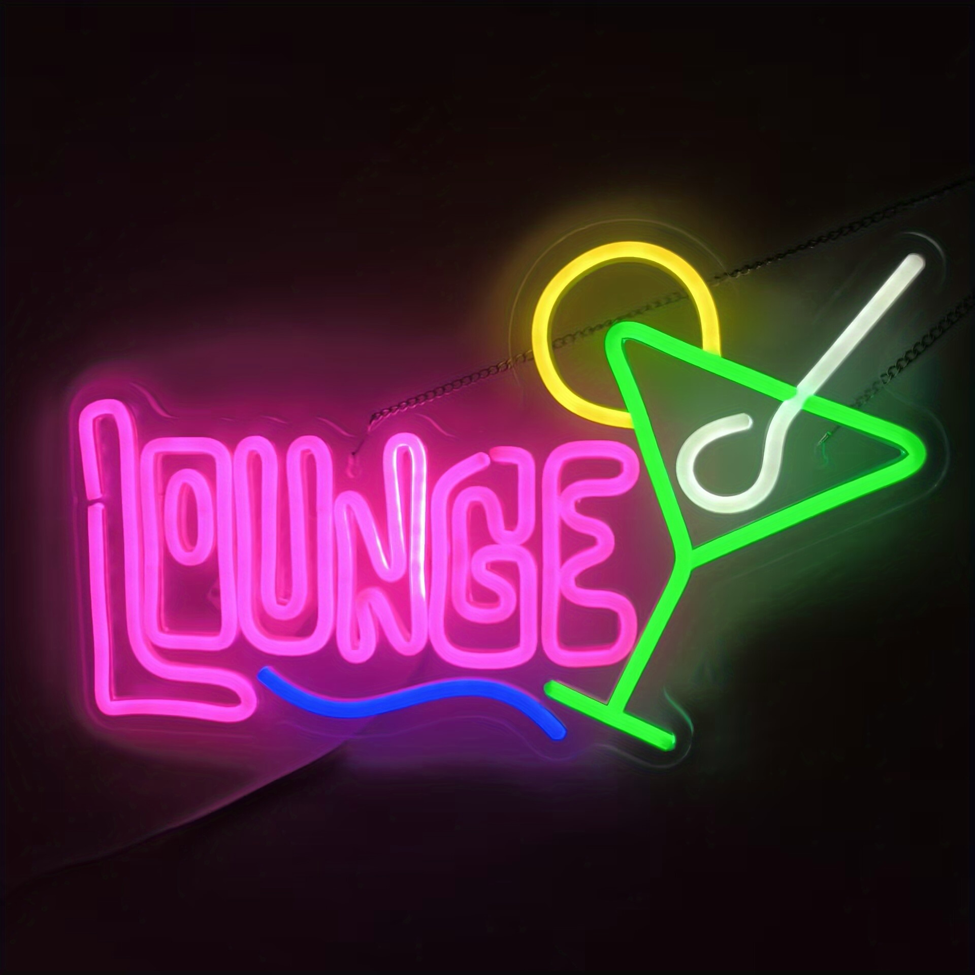 Home Bar Lounge - Letreiro Neon LED para Lounge, Arte