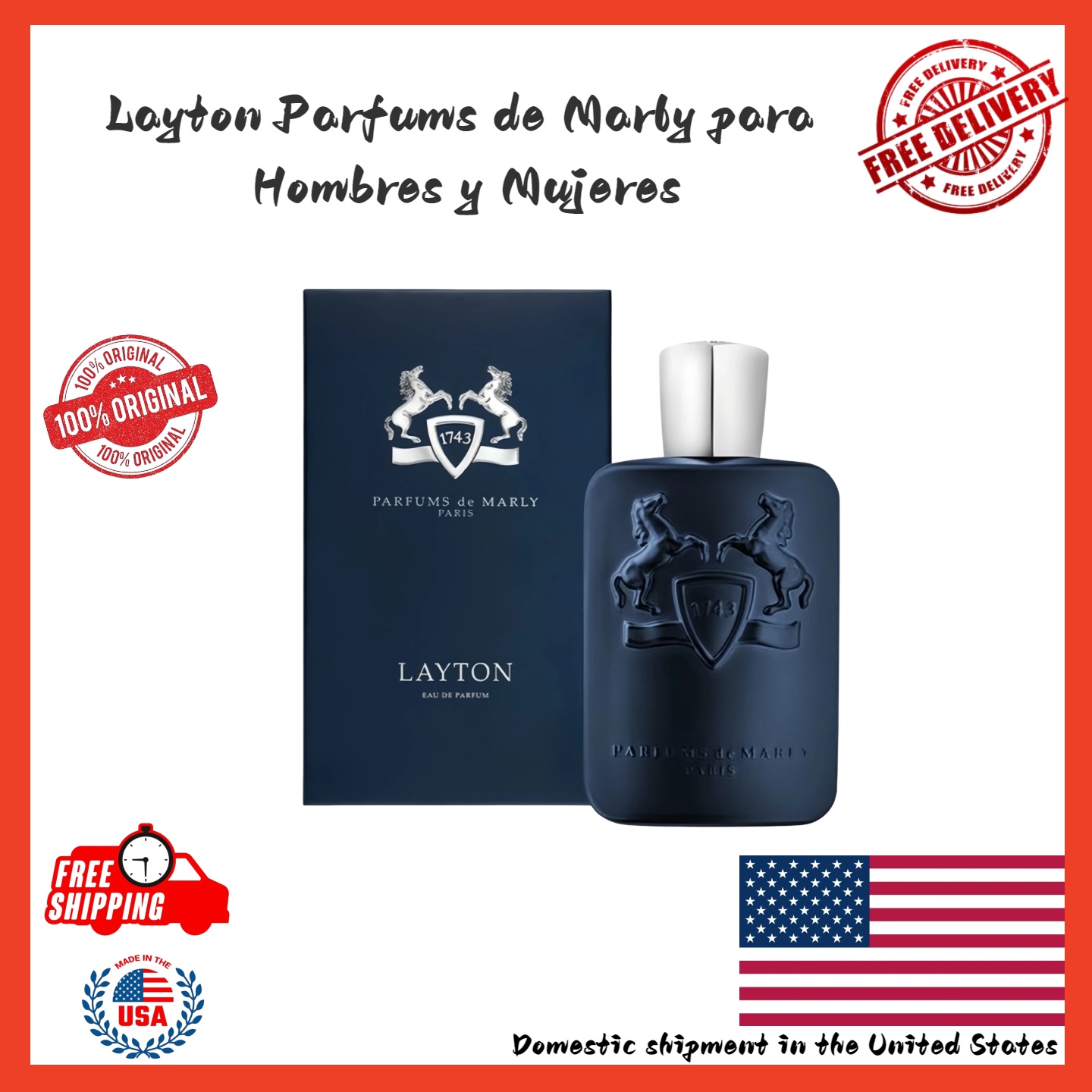 Home Bar Accessories - Parfums De Marly Layton 4.2oz Frasco