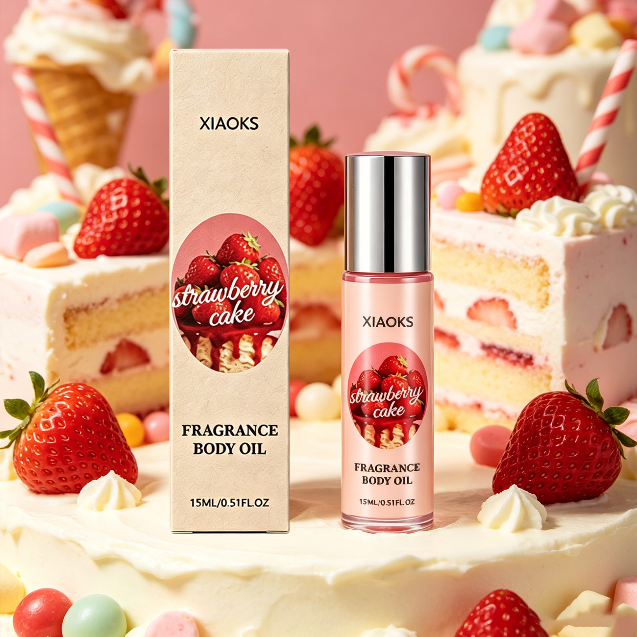 Home Bar Accessories - 1 Frasco de Perfume Roll-On Doce