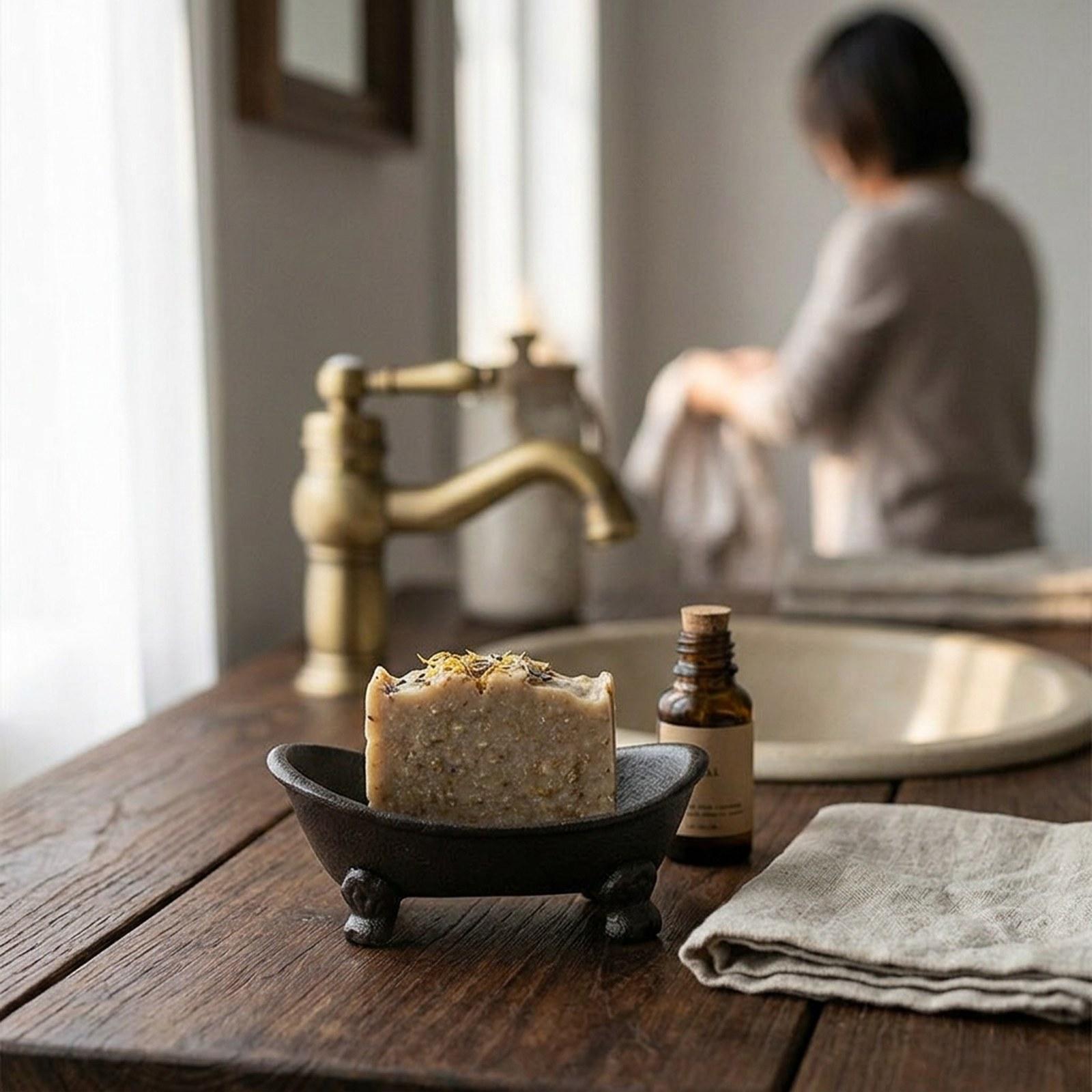Home Bar Sink - Suporte para Sabonete em Ferro Fundido,