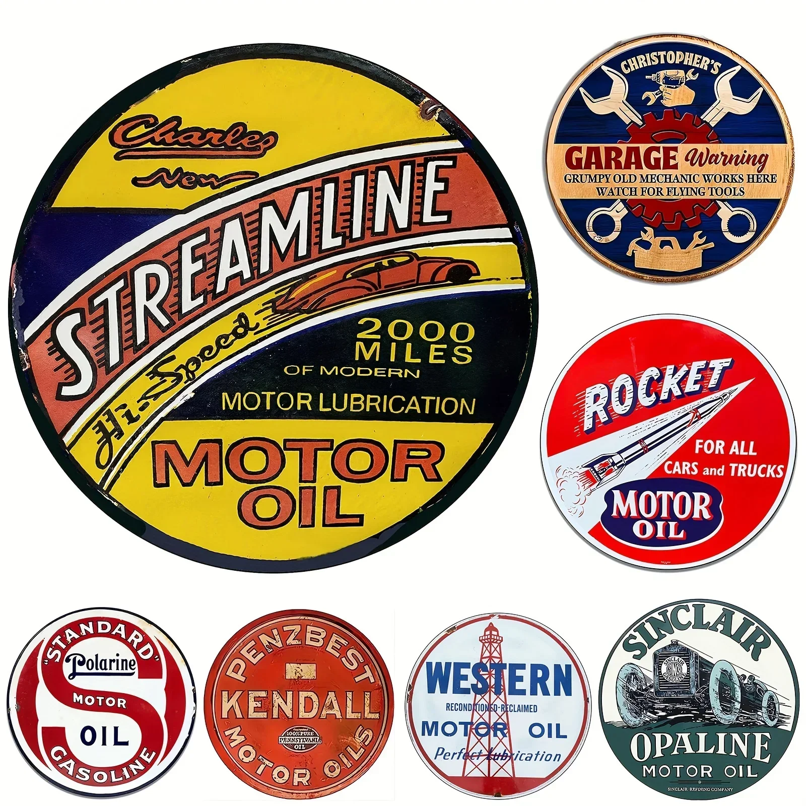 Sinal de óleo de motor vintage - Home Bar And Restaurant avaliação e preço
