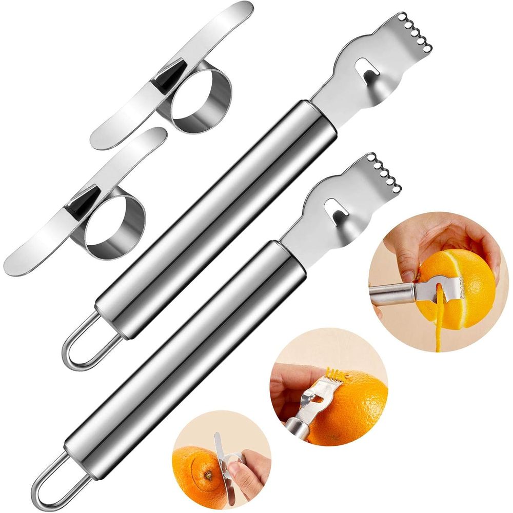 Conjunto de 4 Peças de Descasc - Peeler Channel Knife avaliação e preço