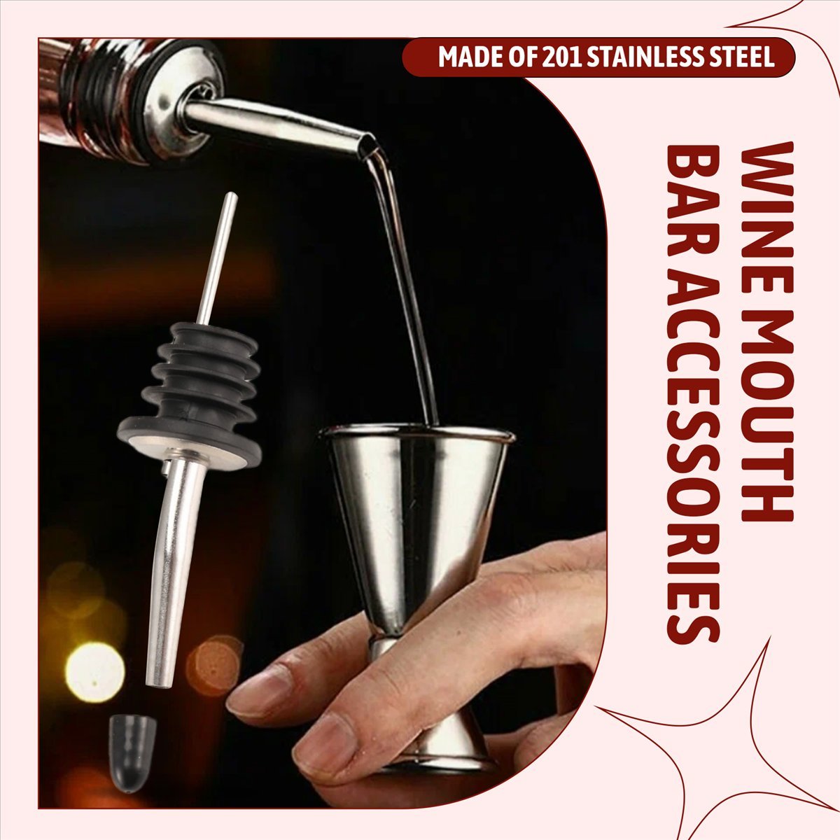 Conjunto de 6 Bicos Dosadores  - Speed Pourer Cap avaliação e preço