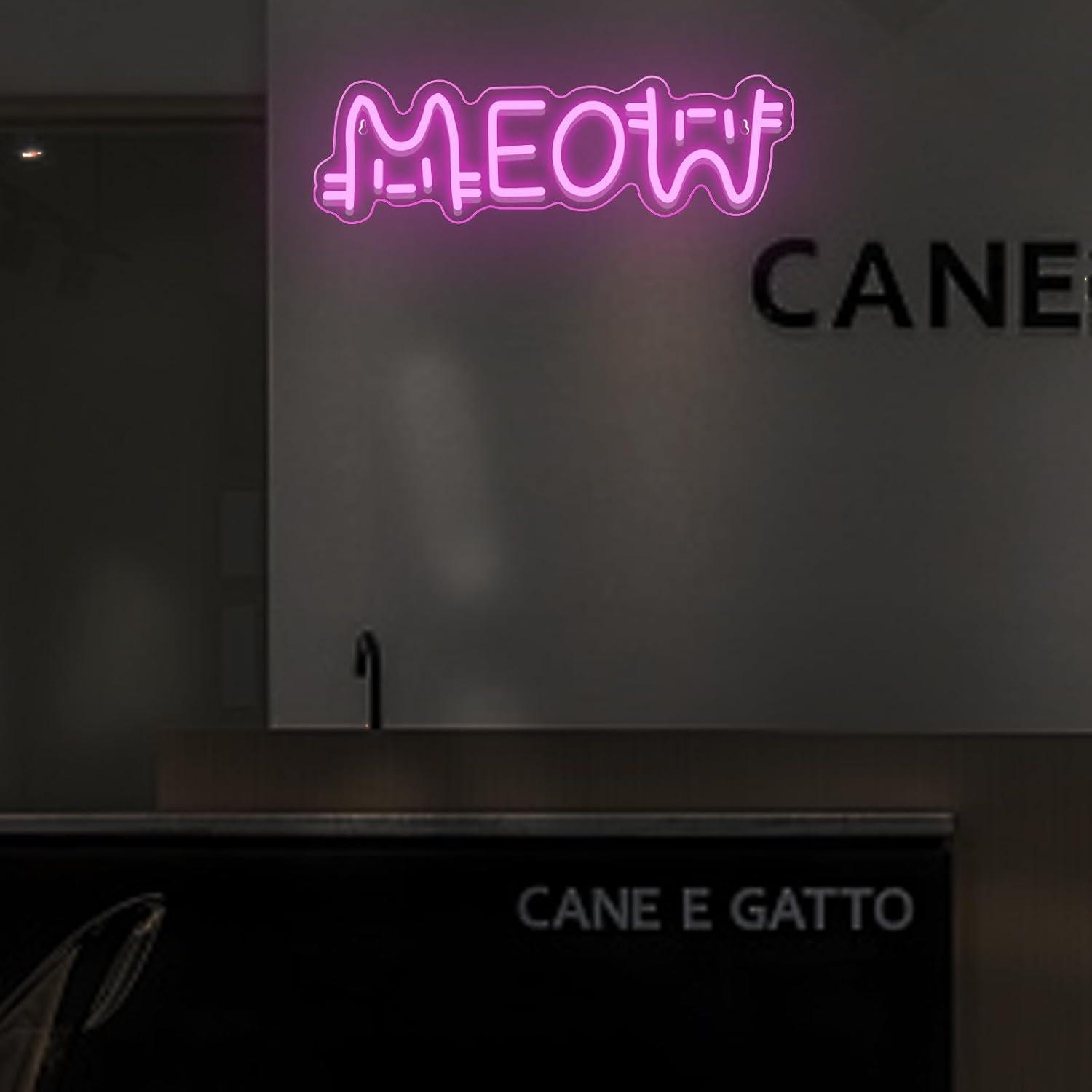 Letreiro Neon Gato Meow com LE - Home Bar And Restaurant avaliação e preço
