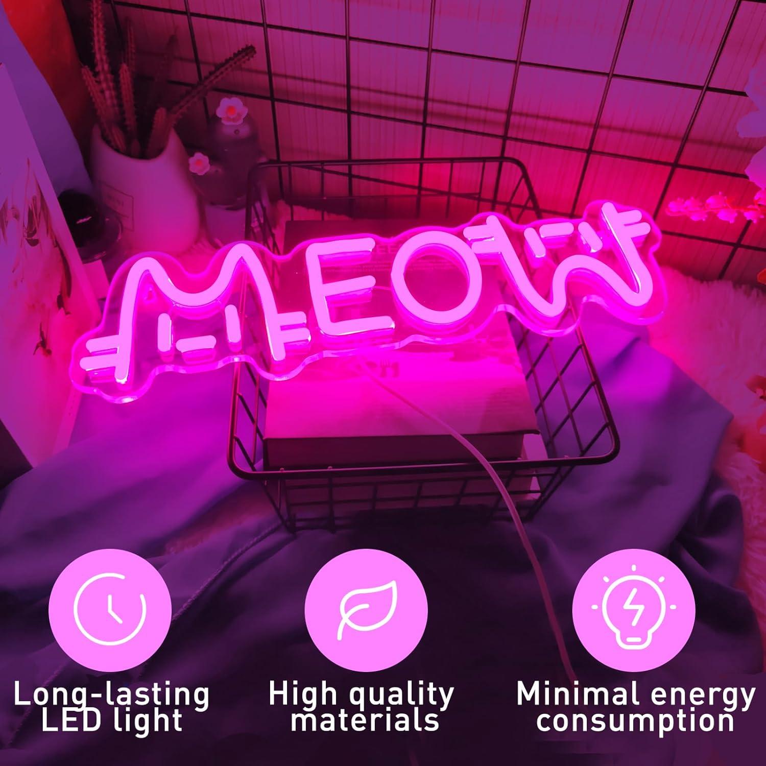 Letreiro Neon Gato Meow com LE - Home Bar And Restaurant avaliação e preço