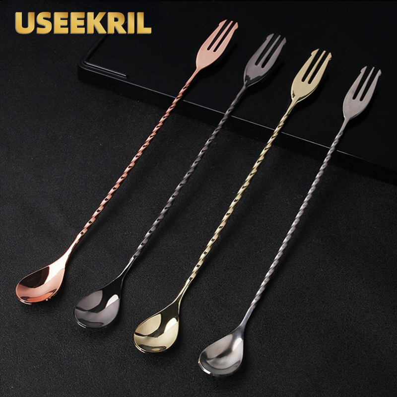 30 40 50cm colher de barra com - Bar Spoon Twisted avaliação e preço